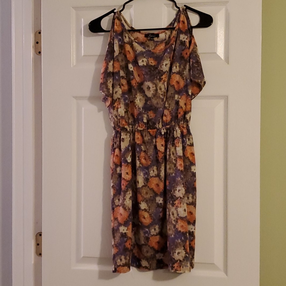 Digital flower print dress